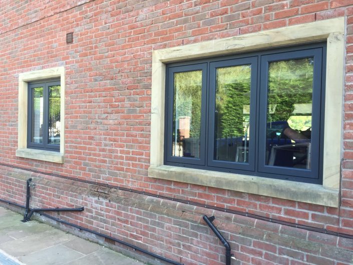 Residence Collection R ² flush sash windows in Anthracite grey Double